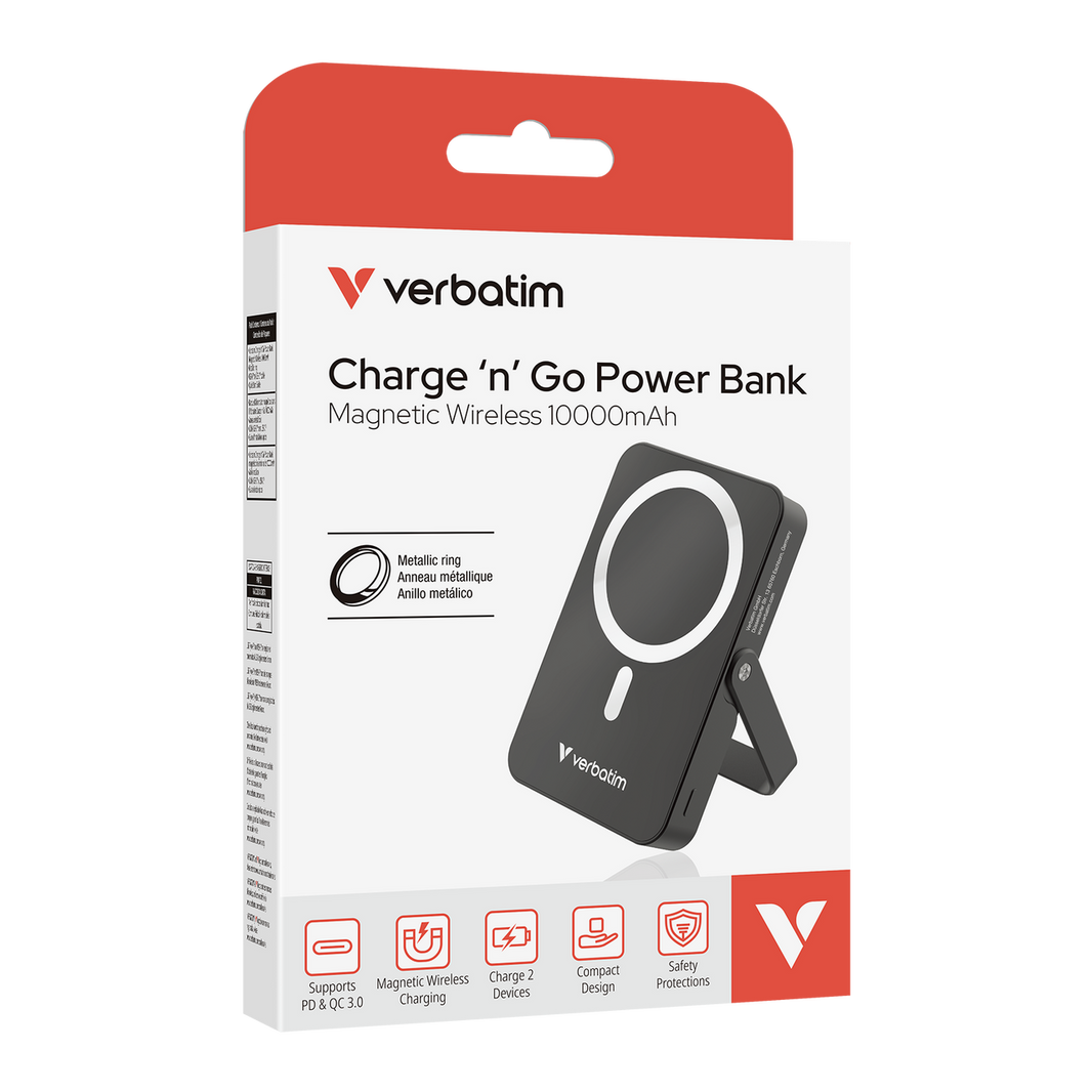 Verbatim Charge Go MagWless 10000 St Blk