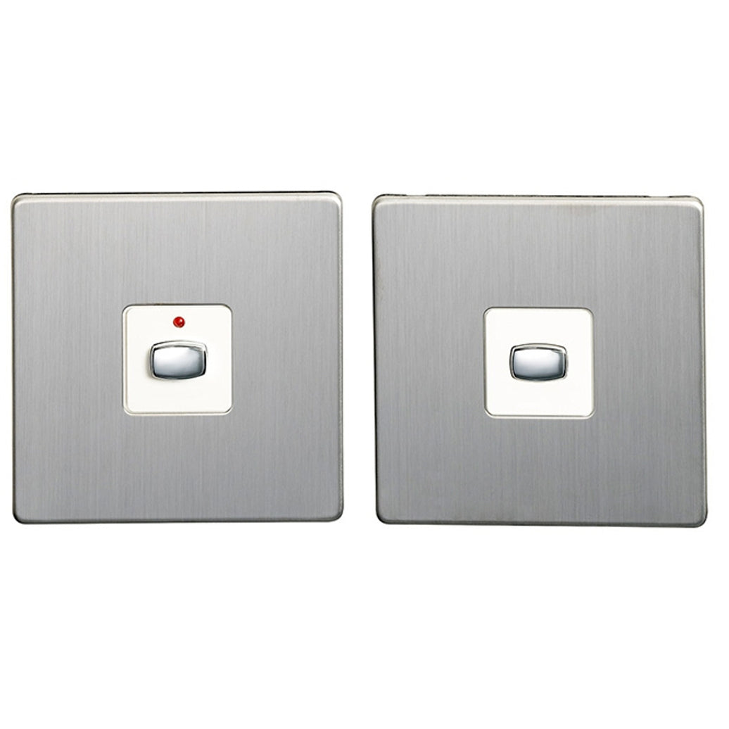 MiHome Smart Brushed Steel 1 Gang Light Switch (Two-way)