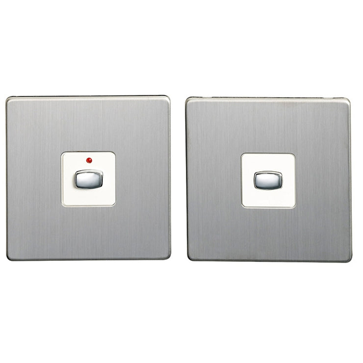 MiHome Smart Brushed Steel 1 Gang Light Switch (Two-way)