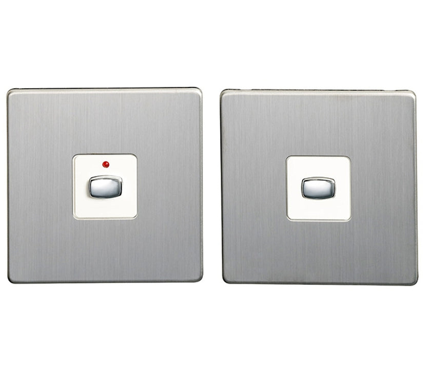 MiHome Smart Brushed Steel 1 Gang Light Switch (Two-way)
