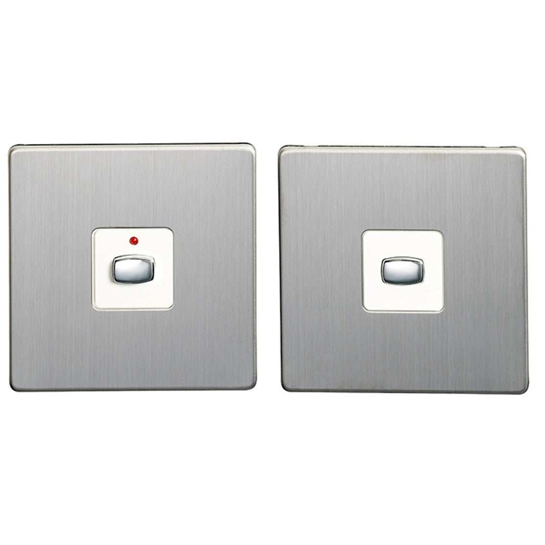 MiHome Smart Brushed Steel 1 Gang Light Switch (Two-way)