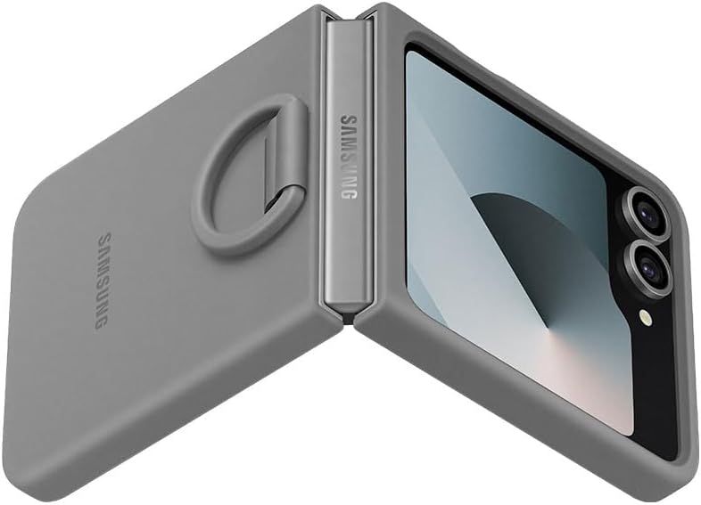 Samsung SAM Z Flip6 Silicone Case with Ring Grey