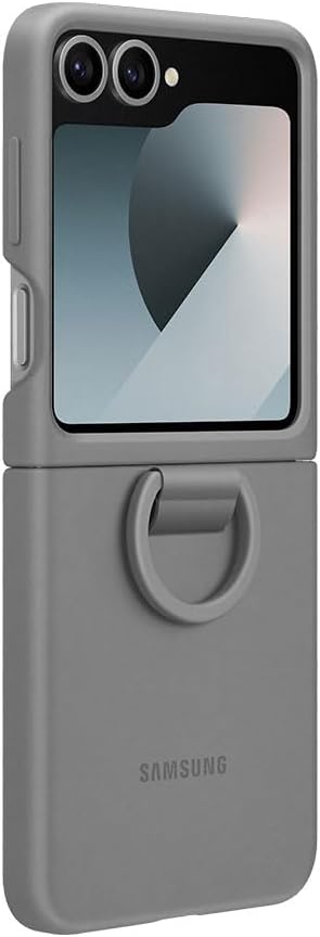 Samsung SAM Z Flip6 Silicone Case with Ring Grey