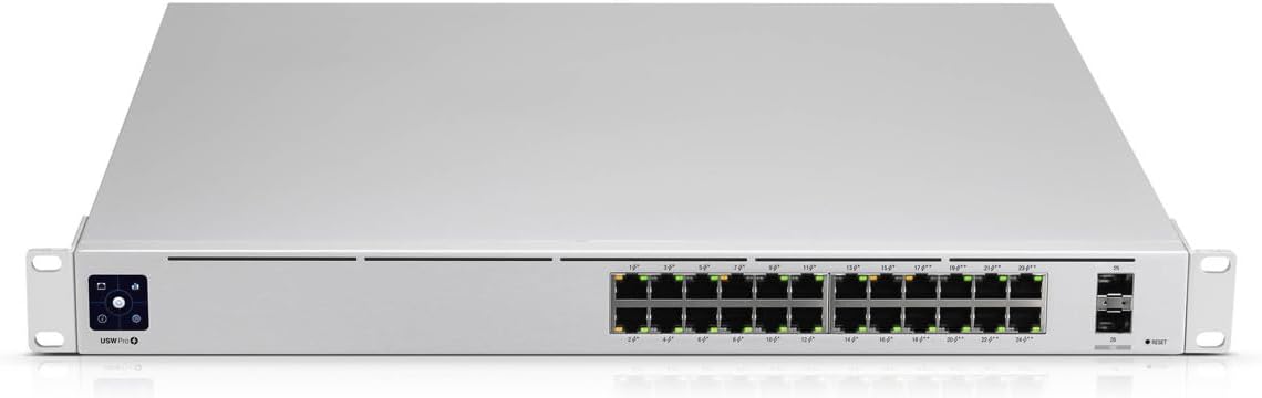 Ubiquiti UniFi Switch USW-Enterprise-24-PoE - Switch - L3 - Managed - 12 x 100 1000 2.5G (PoE ) 12 x 10 100 1000 (PoE ) 2 x 10 Gigabit SFP - rack-mountable - PoE (400 W)
