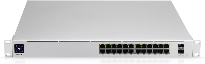 Ubiquiti UniFi Switch USW-Enterprise-24-PoE - Switch - L3 - Managed - 12 x 100 1000 2.5G (PoE ) 12 x 10 100 1000 (PoE ) 2 x 10 Gigabit SFP - rack-mountable - PoE (400 W)