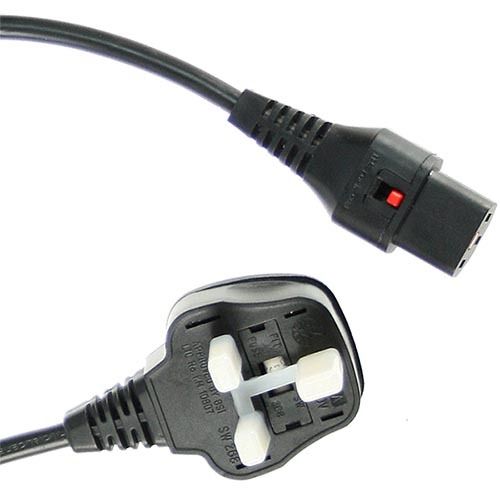 2M UK C13 Lck Bk PVC 1.0MM