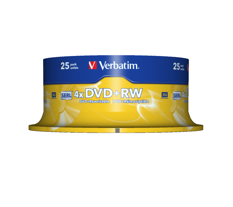 Verbatim DVD+RW 25PK Matt Silver