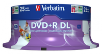Verbatim DVD+R 8x D/L Printable 25pk
