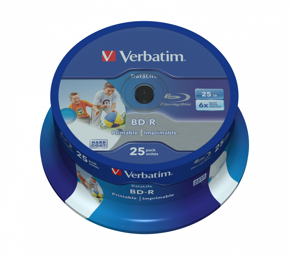 Verbatim BD-R 'Datalife' 25GB 8 x 25pk