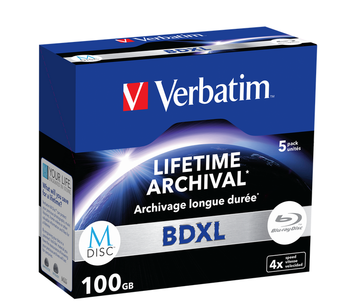 Verbatim M-Disc BD-XL 4X 100GB (5Pk)