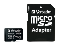 Verbatim Premium U1 MicroSDXC Card 256GB + Adapter
