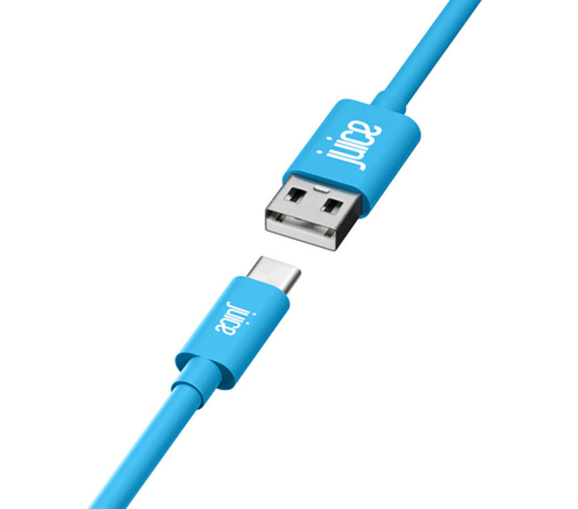 Juice Cable USB-A to USB-C 2m Rounded Cable Aqua
