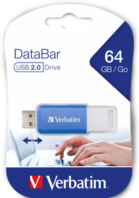Verbatim DataBar USB Drive 64GB Blue