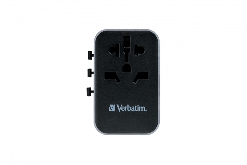 Verbatim Universal Travel Adapter UTA-04 Plug with USB-C PD & QC, USB-C & 3 USB-A ports