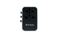 Verbatim Universal Travel Adapter UTA-04 Plug with USB-C PD & QC, USB-C & 3 USB-A ports