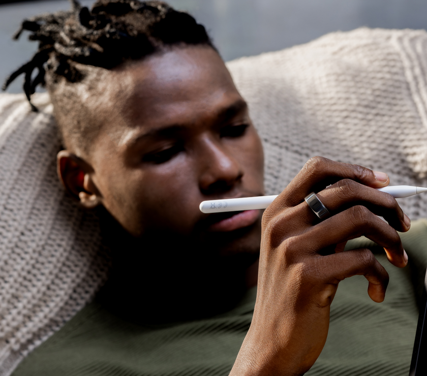 Ultrahuman Ring Air  Aster Black  Size 6