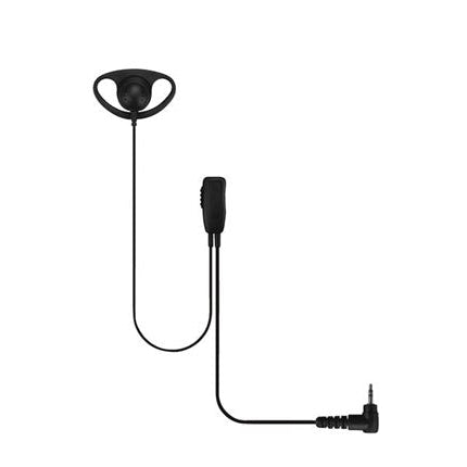 D SHAPE EARPIECE PTT + LAPEL MIC TLKR