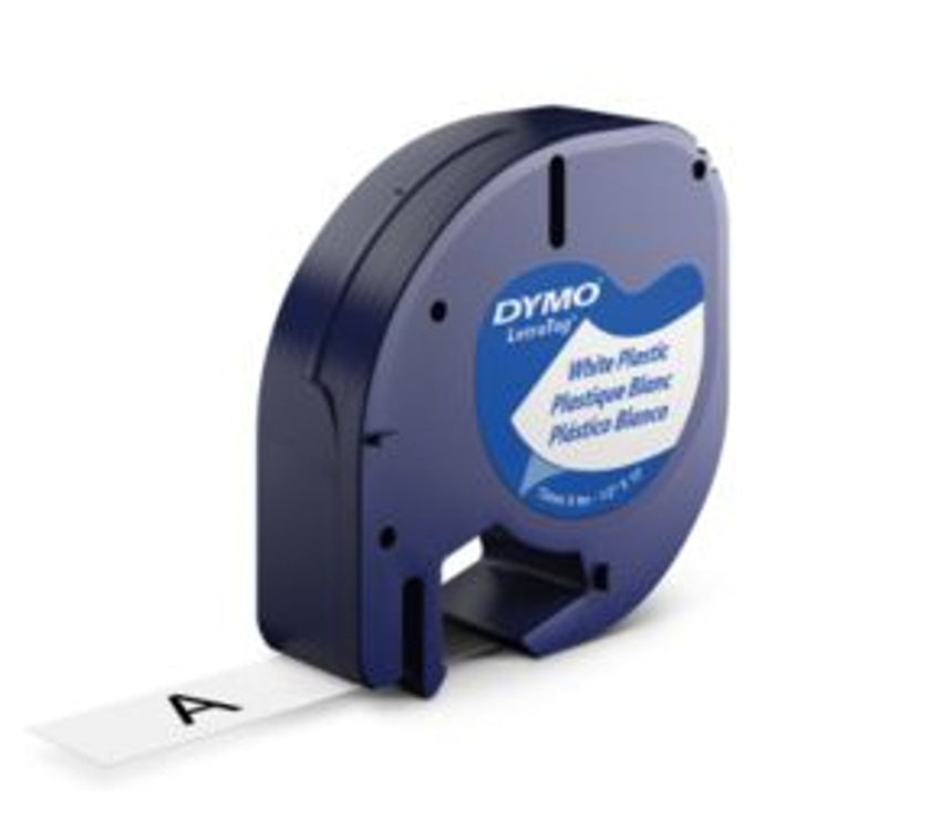 LetraTag Tape 12mm Plastic White
