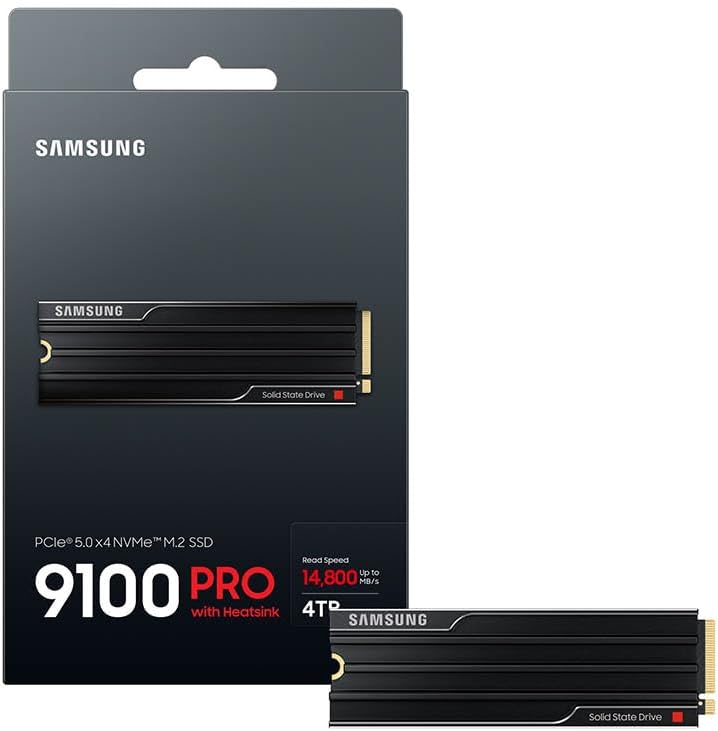 Samsung 9100 PRO PCIe 5.0 4TB Heatsink