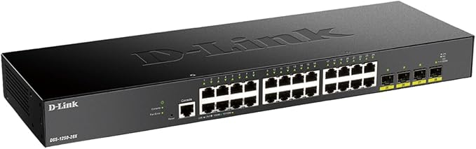 D-Link  24 X 10G SFP+ Ports & 4 X 10G Base-T Ports Smart Managed Switch