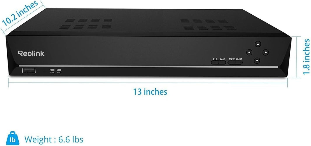 REOLINK 16 CHANNEL POE NVR WITH 4TB HDD