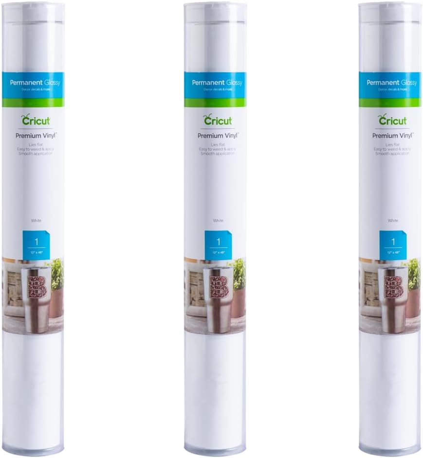 Cricut Permanent Vinyl White - 3 Pack