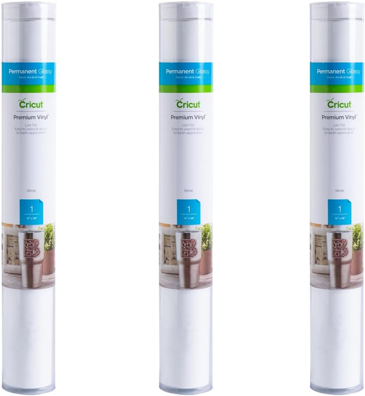 Cricut Permanent Vinyl White - 3 Pack