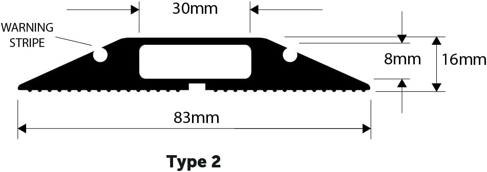 VULCASCOT CABLE PROTECTOR BK/YELL (9M) 10X30MM