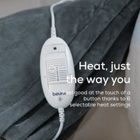 BEURER COSY HEATED SNUGGIE THROW GREY