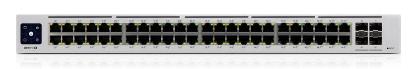 Ubiquiti UniFi Switch USW-PRO-48-POE - Switch - Managed - 48 x 10 100 1000 (40 PoE 8 PoE ) 4 x 10Gb Ethernet SFP - rack-mountable - PoE (600 W) - AC 120 230 V DC 11.5 52 V