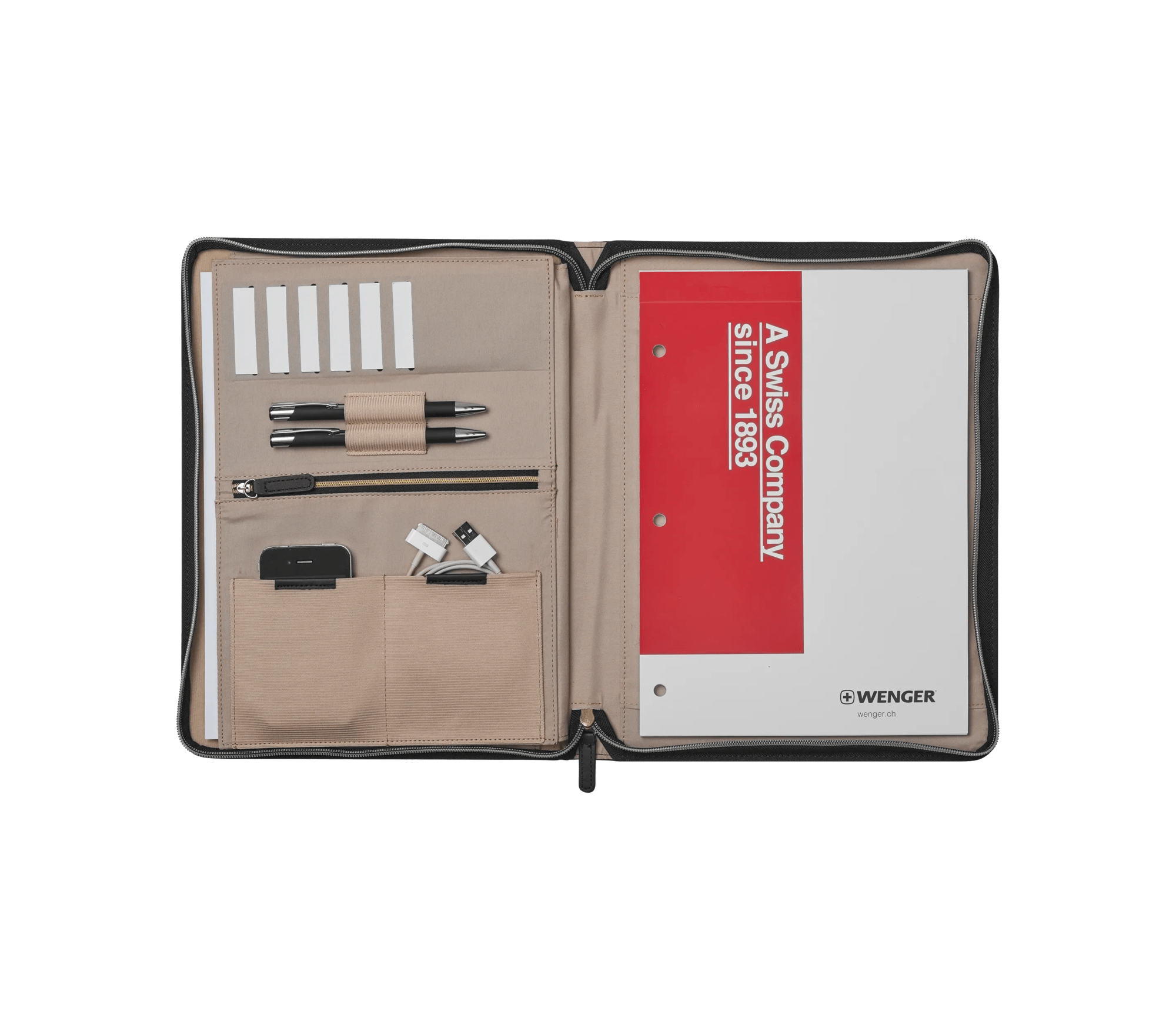 Wenger Amelie Zippered Padfolio Black