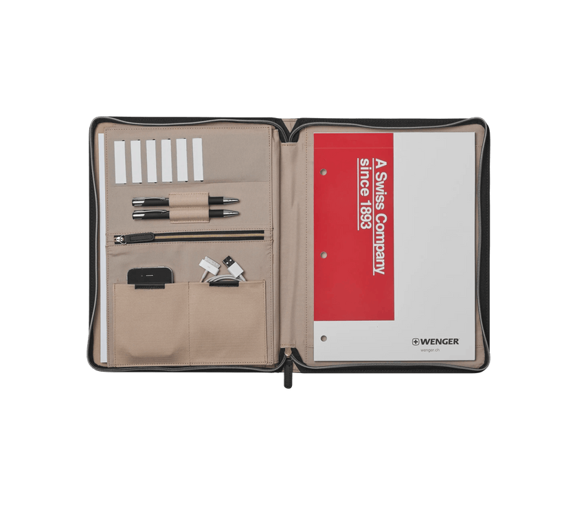 Wenger Amelie Zippered Padfolio Black