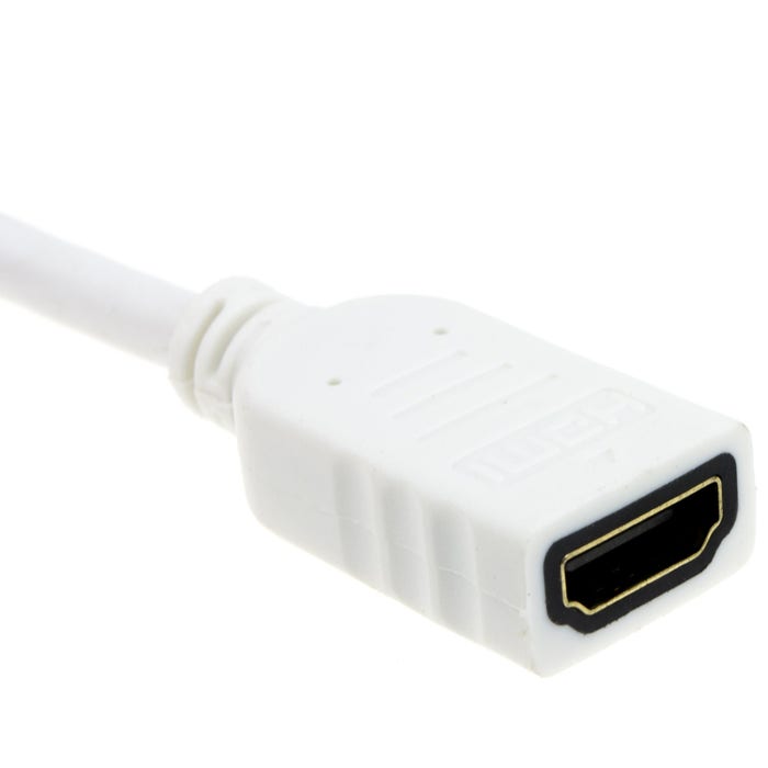 CDL 1m High Speed HDMI M-F WHI