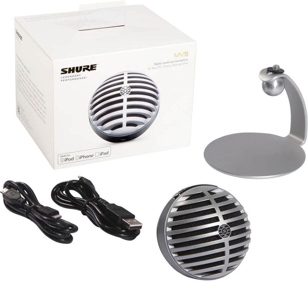 Shure MV5 (GRAY) + LIGHTNING CABLE