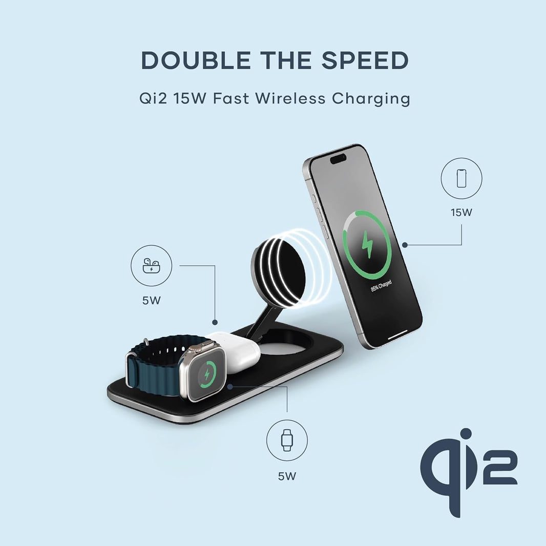 Satechi Qi2 Trio Wireless Charging Pad