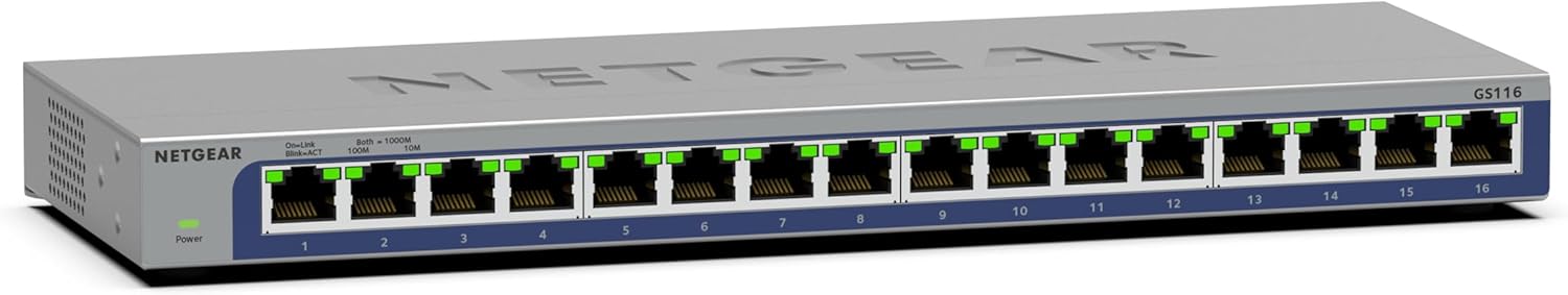 Netgear NETGEAR GS116 16 PORT GIGABIT DESKTOP SW