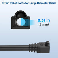 100PK RJ45 Snag Boot 8MM Bk FOR 22-2096