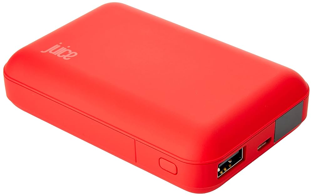Juice Portable Power bank 10000mAh with USB-C in&out Red