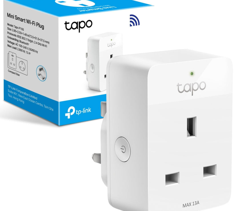 TP-Link Tapo P105 V2 - Smart plug - mini - wireless - 802.11b g n Bluetooth 4.2 - 2.4 Ghz