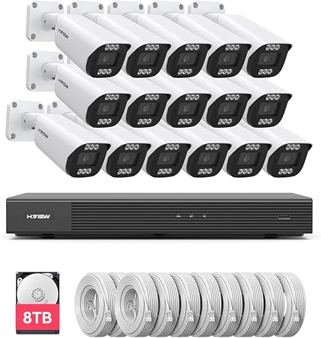 16 channel 8 bullet cam 4K NVR CCTV kit