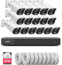 16 channel 8 bullet cam 4K NVR CCTV kit