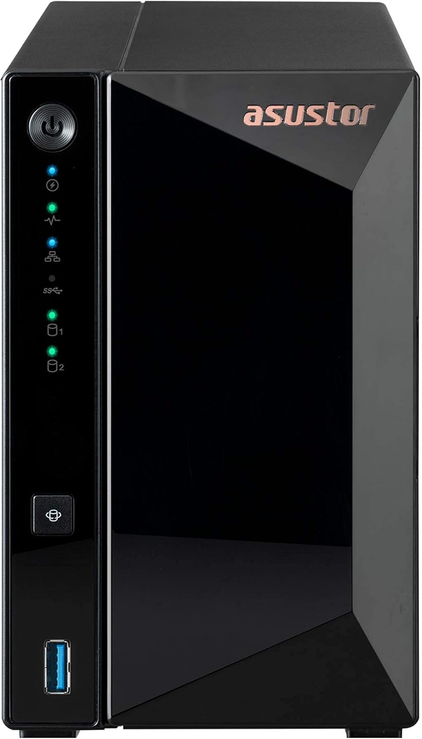 Asustor AS3302T 2 bay NAS Realtek RTD1296 Quad-Core 1.4GHz 2GB 2.5GbE x1 USB3.2 Gen1 x3 WOW
