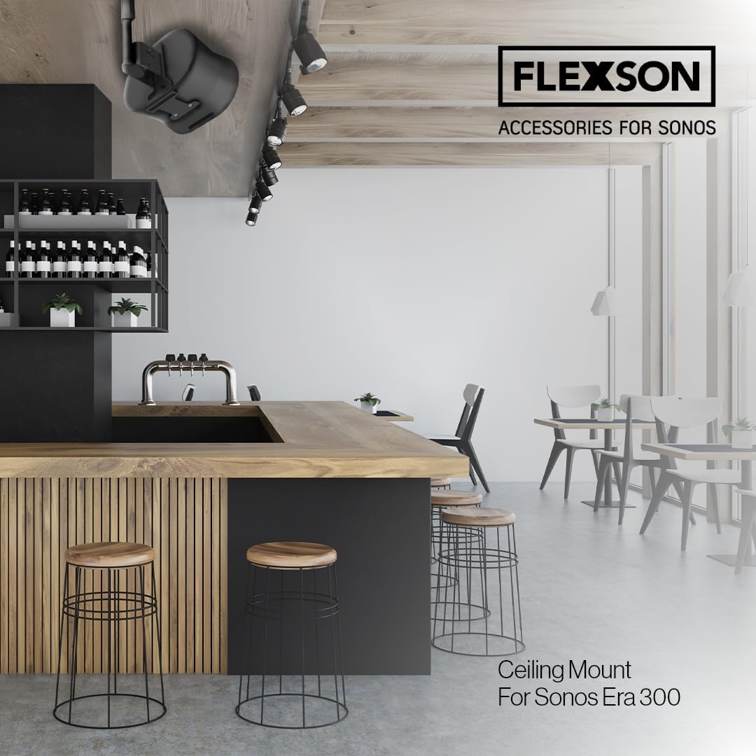 Flexson Sonos ERA300 Adjustable Ceiling Mount - Black