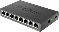 D-Links 8-port 10/100/1000 Gigabit Metal Housing Desktop Switch