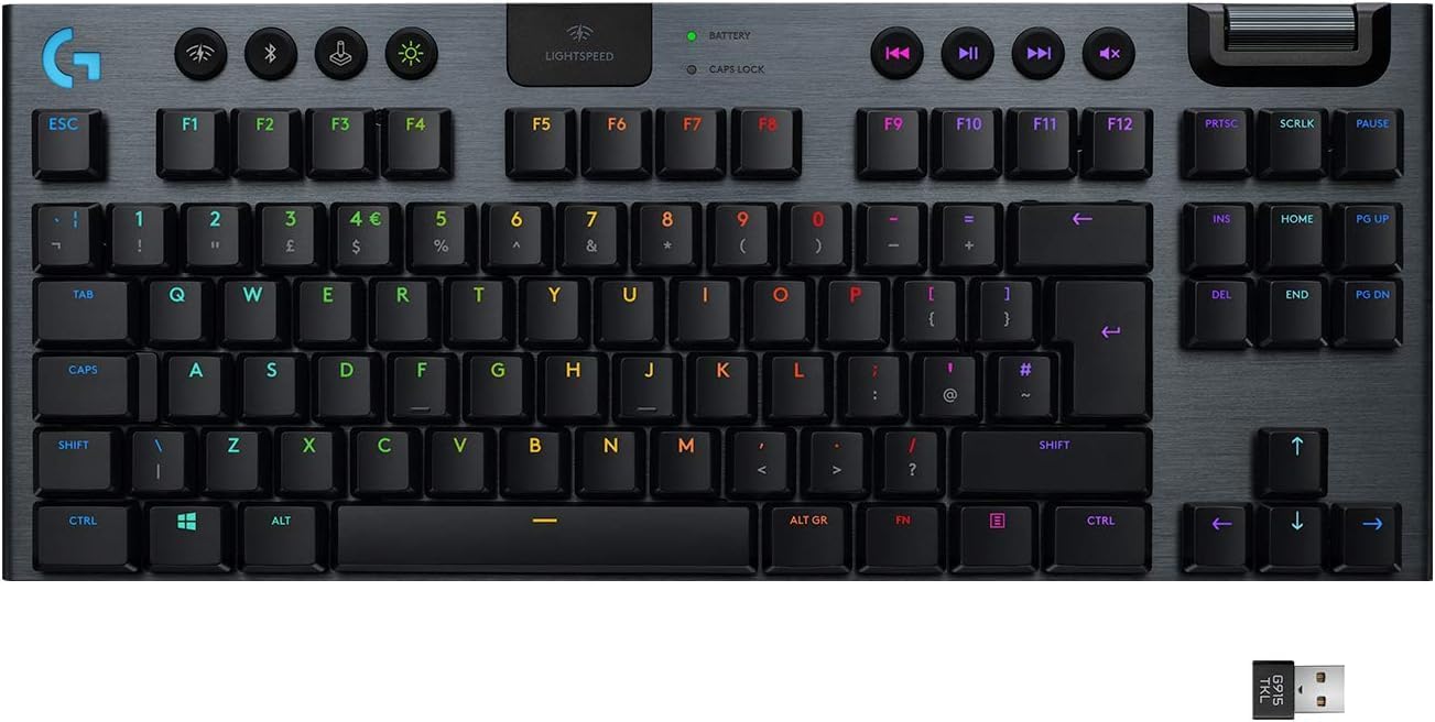 Logitech G G915 TKL Tenkeyless LIGHTSPEED Wireless RGB Mechanical Gaming Keyboard - GL Tactile