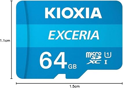 Kioxia 64GB Exceria U1 Class 10 microSD