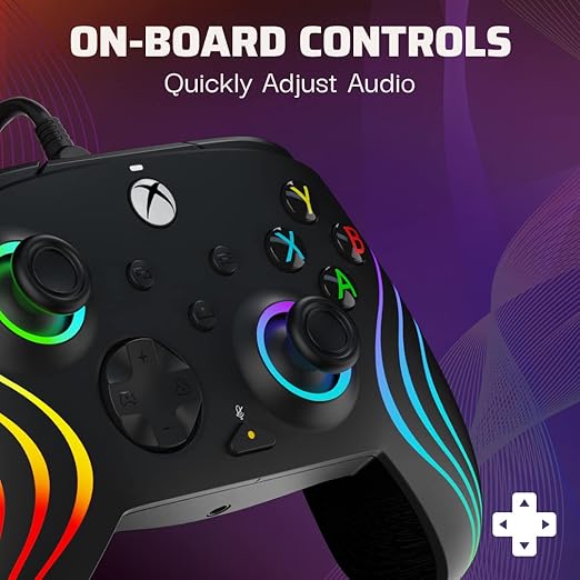 PDP AFTERGLOW WAVE BLACK XBOX CONTROLLER