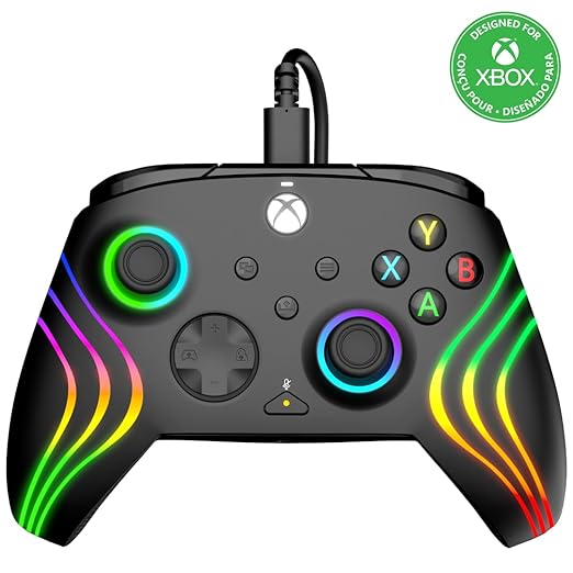 PDP AFTERGLOW WAVE BLACK XBOX CONTROLLER