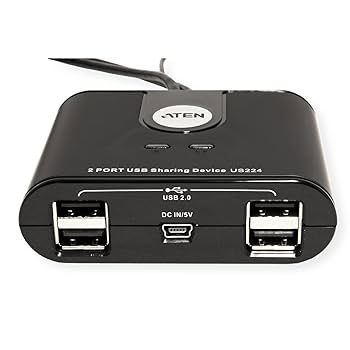 Aten 2 port USB 2.0 Peripheral Sharing Switch 4PC
