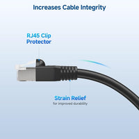 100PK RJ45 Snag Boot 8MM Bk FOR 22-2096